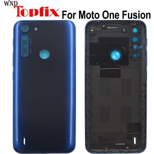 Original For Motorola Moto One Fusion Back Battery Cover Door Rear Glass Housing Case One Fusion Battery Cover housing