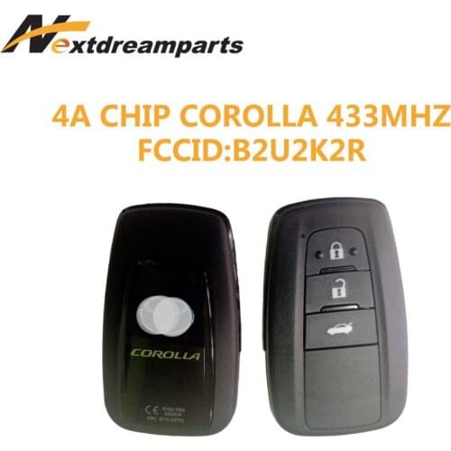 3 Buttons Genuine Car Smart Key for Corolla 434.42mhz 4A Chip FCCID B2U2K2R 8990H02040