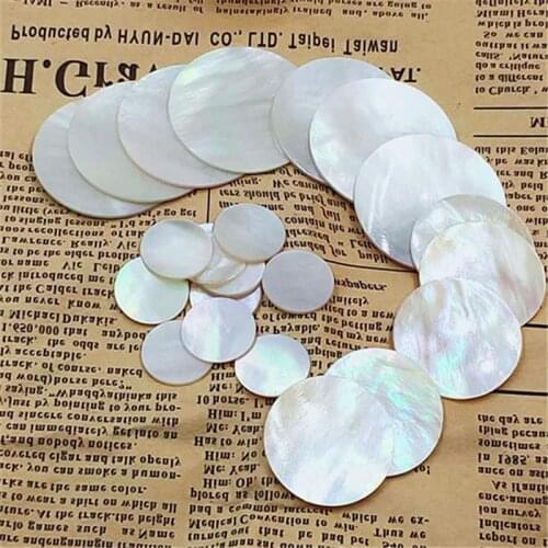 100pcs/lot 6mm-22mm Natural Round Disk Mother of Pearl shell for DIY Jewelry Natural Round Slice MOP Pearl shell for necklace