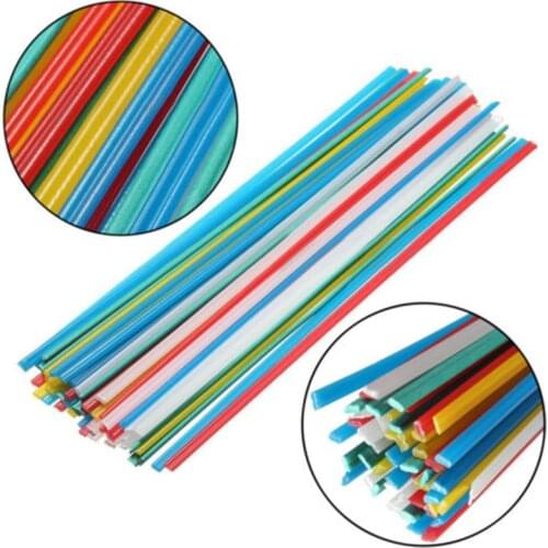 50pcs Plastic Welding Rods Bumper Repair Kit Fairing Weld Filler 250mm ABS/PP/PVC/PE Welding Sticks For Plastic Welder