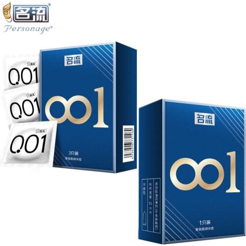 Condom 1/3PCS Polyurethane 001 Natural Latex Intimate Products for Men Ultra-thin Condom Fun Adult Products