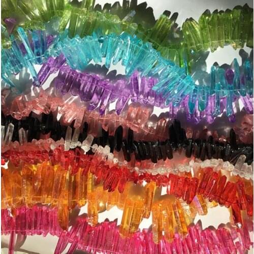 Multicolor plated crystal column colorful crystal column DIY accessories red, white, purple, black, blue, orange multicolor plat