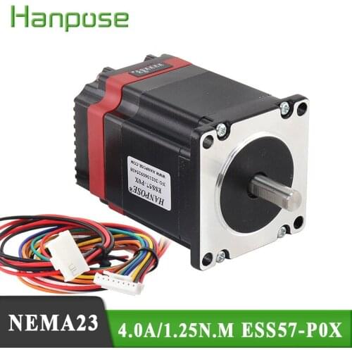 1PCS ESS57-P0X 1.8 degree Nema23 Stepper Motor 4.0A 1.25N.m 57*56mm Drive servo motor integrated machine For 3D Printer CNC