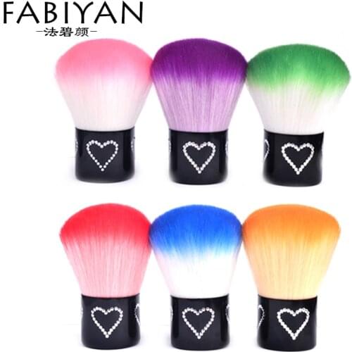 Remover Cleaner Soft Nail Art Dust Powder Brush UV Gel Polish Manicure Tool Blush Makeup Cosmetic Foundation Acrylic Rhineatones