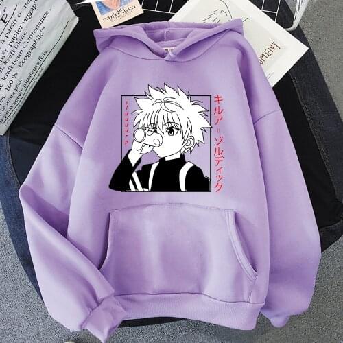 Japanese Anime Hoodies Hunter X Hunter Men Women Pullovers Hoodies Sweatshirts Killua Zoldyck Hisoka 90s Hoody Tops Mens Hoodie