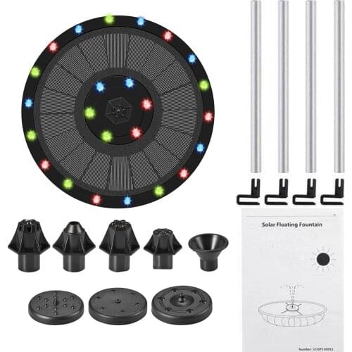 Water Fountain Floating Solar Fountain Water Pump Pool Pond Decoration Solar Panel Powered Fountain Water Pump Solar Fontein