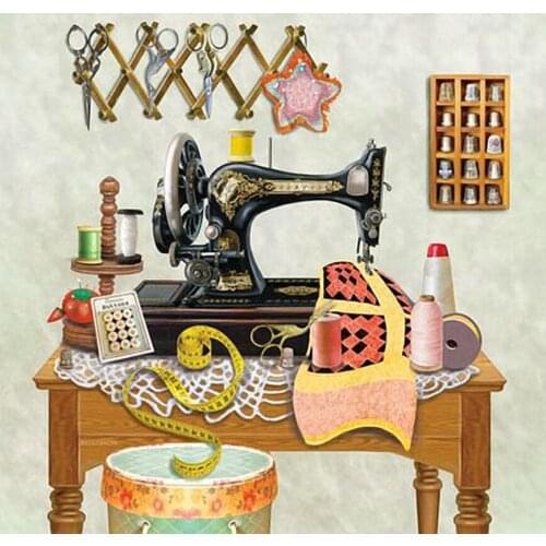 Sewing machine 5d Diy Diamond Painting Kit round Diamond Rhinestones Cross Stitch Kit Diamond Embroidery Mosaic Needlework AS901