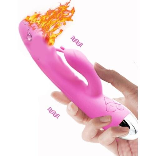 Heating Dildo Vibrator For Women G-Spot Clitoris Double Stimulator Butt Plug Sex Toy For Woman Female Masturbation Sex Products