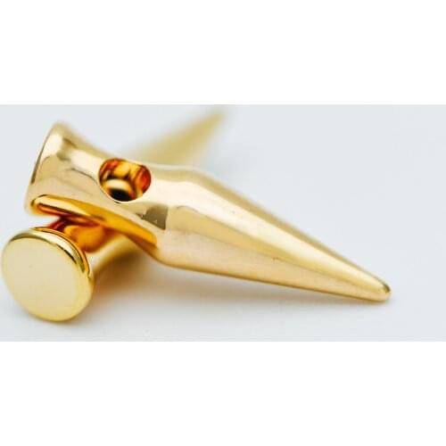 10pcs gold tone Brass Bullet-shaped Charms 15x4mm, Arrow DANGLE Pendants (GB-609)