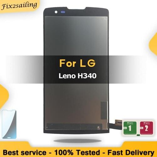100% Tested For LG Leon H340 h320 h324 H340N H326 MS345 C50 H342 LCD Display Touch Screen Digitizer Assembly Black color