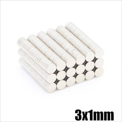 100 pcs 3x 1mm N50 Neodymium Magnets Rare Earth Round Supper Strong Grade