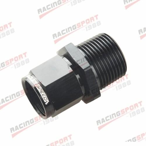10AN Female Swivel To 3/4" NPT Male Aluminum Fitting Adapter Black