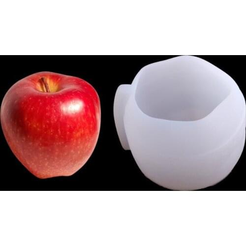 3D Apple Mousse Fondant Cake Silicone Mould Chocolate Biscuits Molds Pastry Candy Ice Cube Baking Cake Decorating Tools Candle