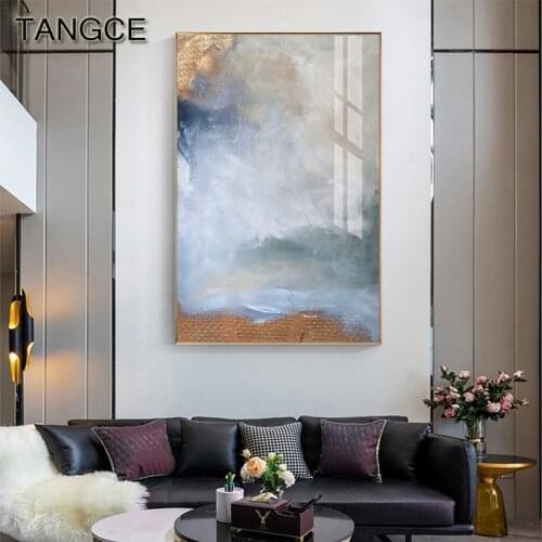 Abstract Sky Colorful Clouds Canvas Painting Landscape Poster Print Chaotic Colors Wall Art Picture for Living Room Modern Decor