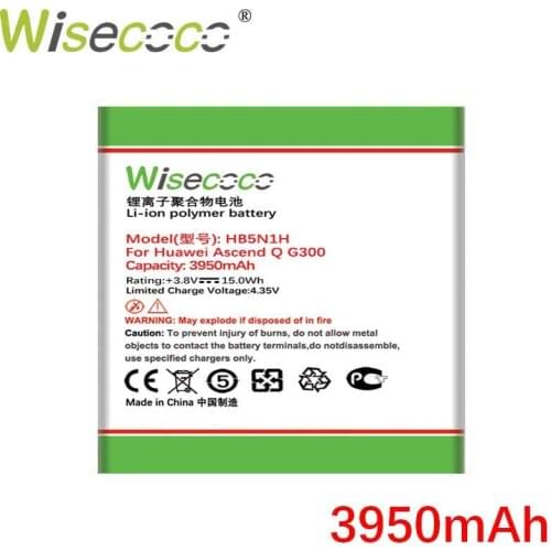 Wisecoco 3950mAh HB5N1 HB5N1H Battery For Huawei Ascend G300 G305T C8812 U8815 U8818 T8828 Y220 Y310 U8825 T8830 G309T Y320 Y330