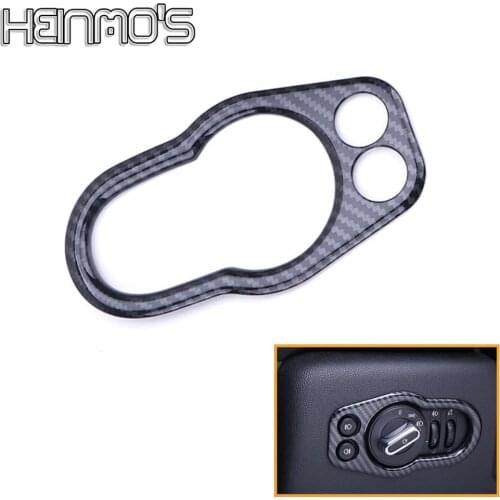 For MINI F56 Accessories Headlight Control Switch Panel Cover Trim Sticker For MINI Cooper F55 F56 F57 2015-2020 2019 2018 2017