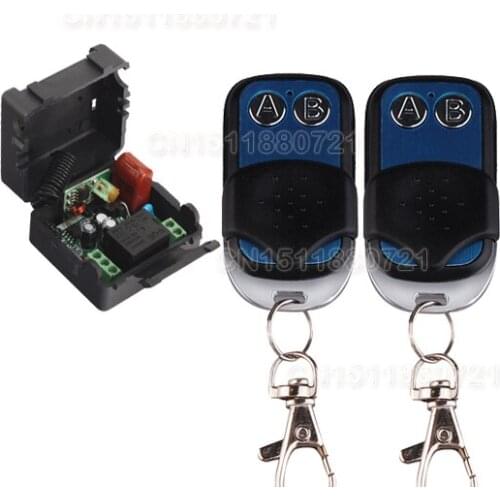 1CH AC220V RF Wireless Mini Switch Relay Receiver 2CH Remote Controllers Lighting LED Lamp ON OFF Learning Switch