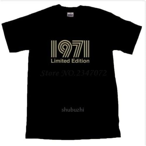 1971 Limited Edition Gold Text T-SHIRT 4XL 5XL S # Black Free Shipping sbz6071 sbz8227