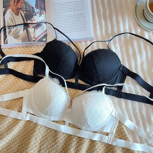 Sexy small-breasted lingerie panties suit women gathered with steel ring underwear bra set push up large size bralette