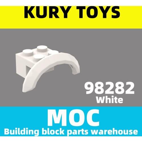 Kury Toys DIY MOC For 98282 Building block parts For Vehicle, Mudguard 4 x 2 1/2 x 1 with Arch Round For Vehicle-Land