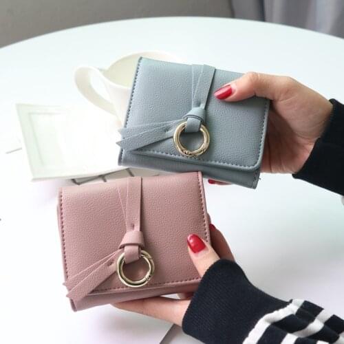 New Design Women Wallet High Quality PU Leather Women Small Purse Hasp New Brand 3 Fold Short Wallets Coins Purse Card Holder