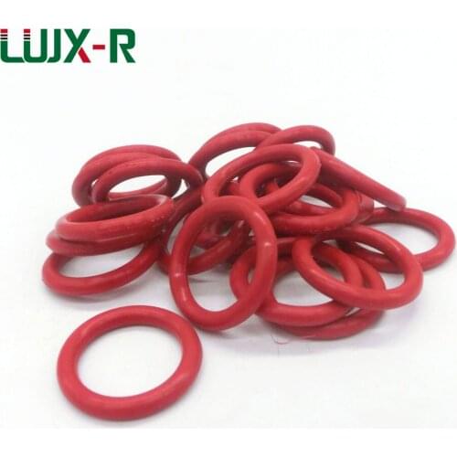 LUJX-R O Ring Seal 2.4mm Red Silicone Gasket VMQ O-Ring Washer OD 33/36/38/39/40/42/43/45mm Silicon Orings O Ring Sealing