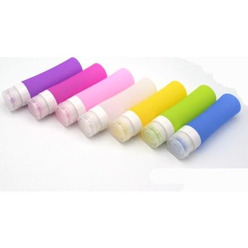 Refillable Silicone Bottle Traveler Lotion Shampoo Bath Containers 80ML Useful