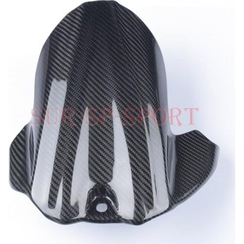 Motorcycle Black Rear Fender With The Chain Guard Tire Hugger Mudguard Cover Full Carbon Fiber 100% For Suzuki GSX R600 750