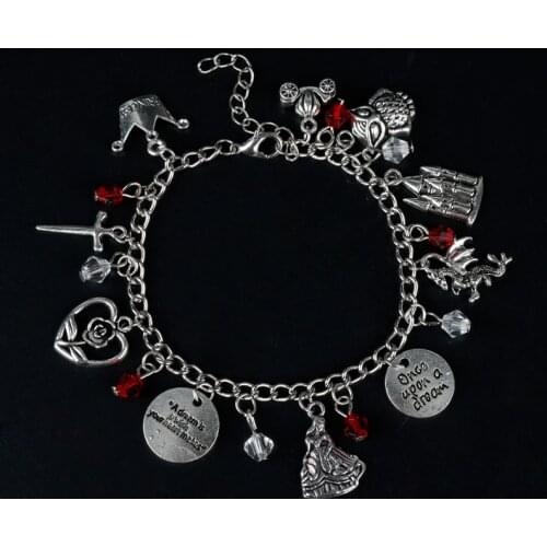 MQCHUN Movie Once Upon a Time Vintage Pendants Charms Bangles Bracelets Crystal Beads for Women Girls Gifts -25