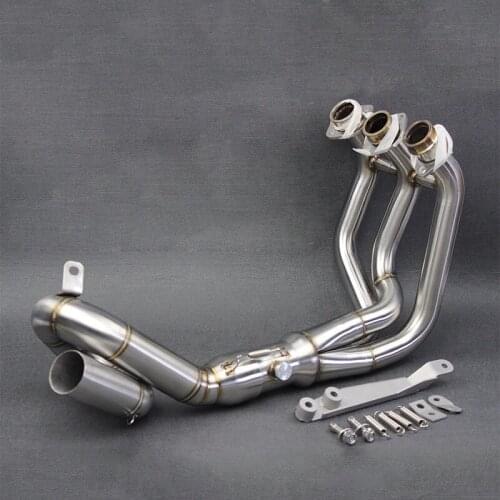 MT-09 FZ-09 XSR900 Full Exhaust System Link Pipes 304 Stainless Steel 51mm For Yamaha 2014-2018 XSR900 FZ09 MT MT09 Slip on