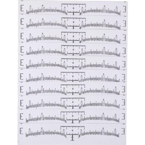 Disposable Tattoo Tool Kit 10pcs Eyebrow large Ruler Microblading Accessories Tool Measurement Mark Permanent Makeup Sticker