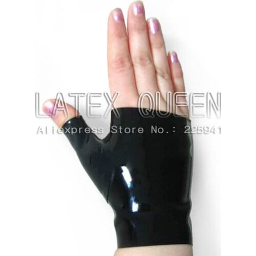 New fashion black 100% natural latex gloves hand made