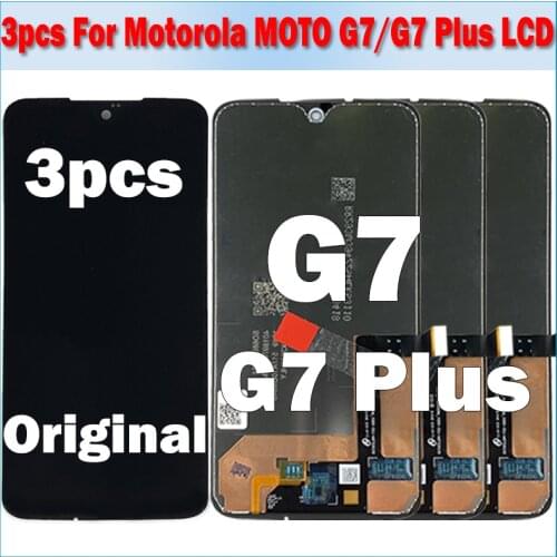 3pcs For Motorola Moto G7 XT1962 G7 Plus XT1965 LCD Touch Screen Digiziter assembly Replacement For Motorola moto G7 G7 Plus lcd
