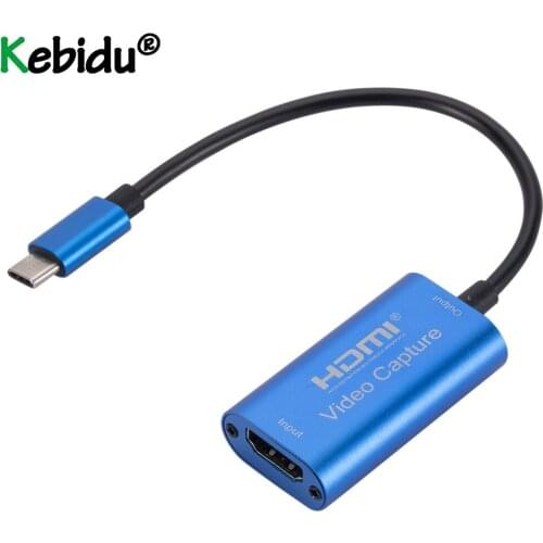 1080P HDMI-compatible to USB-C Video Capture Card HD Type C to HDMI-com' Video Capture Board Game Record Live Stream Broadcast