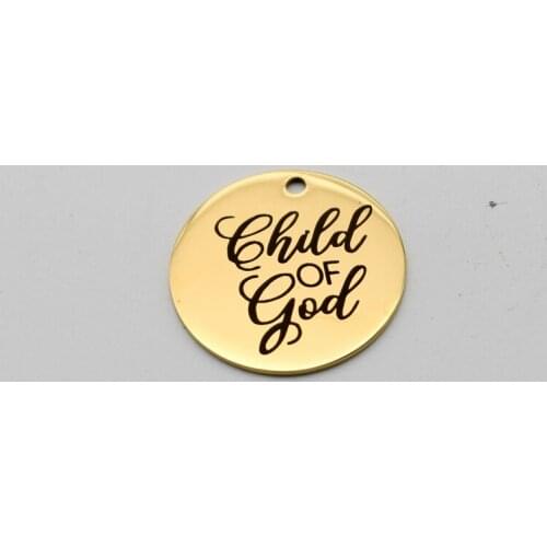 20pcs Child Of God Charms Stainless Steel Pendant God Charm DIY Handmade Accessories