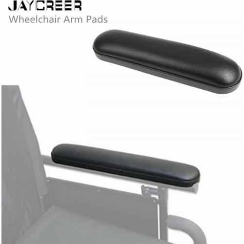 JayCreer Wheelchair Arm Pads, Black , Fits Most Invacare, Medline, Drive, E&J, Guardian, Lumex, Tuffcare, ALCO And Other