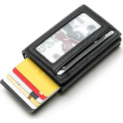 ZOVYVOL Anti-theft Clutch Single Box Men Women Wallet 2020 Money RFID Blocking Card Holder Business Pop-up Aluminum PU ID Case