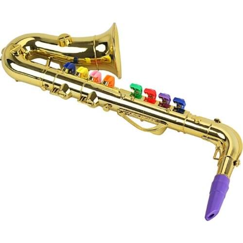Simulation 8 Tones Saxophone Trumpet Children Musical Instrument Toy Party Props Drop Shipping