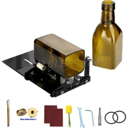 DIY Glass Bottle Cutter Tool Square Round Wine Beer Bottles Cutting Machine Kit Drop Shipping