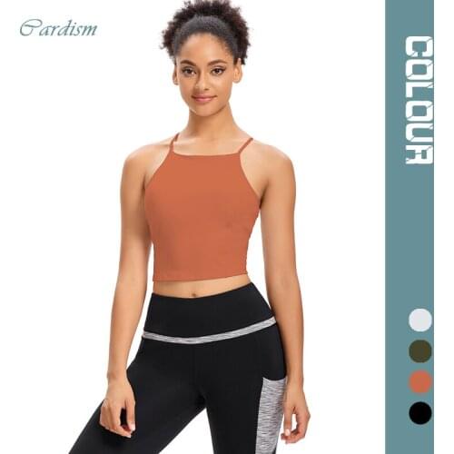 Cardism Womens Vest Sport And Fitness Fashion Sexy Crop Top Blouses 2020 Sports Bra T-shirts For Women Without Sleeve Female