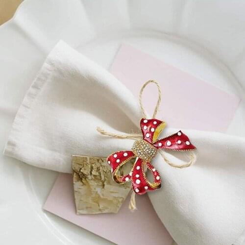 Butterfly Knot Napkin Ring for Wedding Dinner Party Serviette for Christmas Birthday