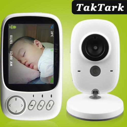 3.2 inch Wireless Video Color Baby Monitor High Resolution Baby Nanny Security Camera Night Vision Temperature Monitoring