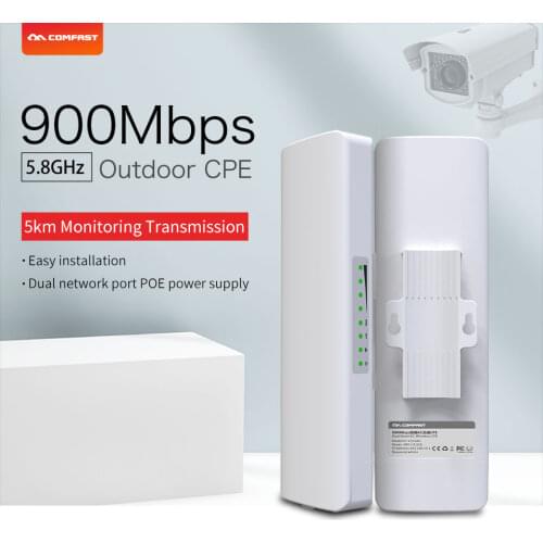 900Mbps COMFAST CF-E313AC 5KM Long Range WIFI 5.8Ghz Outdoor Mini Wireless AP Bridge WIFI CPE 12dBi WI-FI Antenna Nanostation