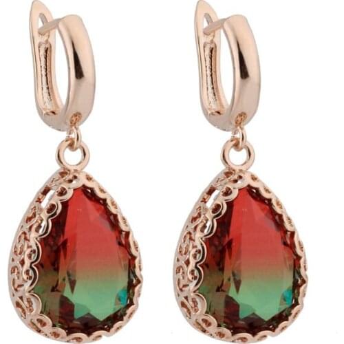 Irina earings fashion jewelry 2020 Water Drop Earrings Colorful Natural Zircon Earrings For Women Fashion Wedding Party jewelry