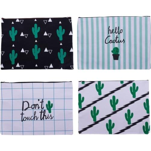 3D Printing Cactus Makeup Brushes Bag Holder Women Portable Cosmetic Make Up Organizer Pouch Case Bag Beauty Tool #273521