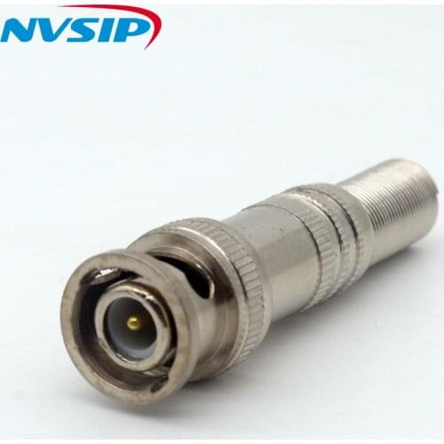 Gold BNC Male Video Plug Coupler Connector to screw for RG59 Cable Adapter