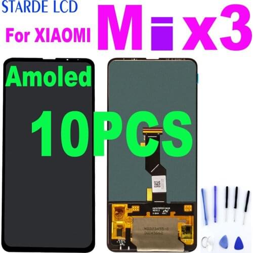 10PCS Amoled LCD For XIAOMI Mi Mix 3 LCD Display Touch Screen with Frame Replacement Screen For Xiaomi Mi Mix 3 Display Mix3 LCD