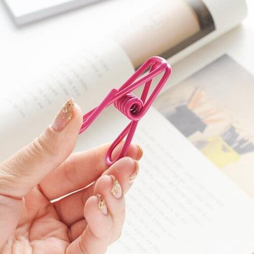 10Pcs/Set Multicolor Solid Color Clothespins Photo Pictures Snack Bag Clip Hook