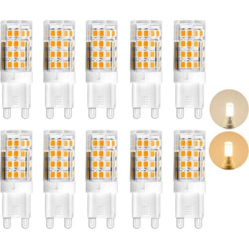 10Pcs Mini G9 2835 SMD LED Corn Bulb Capsule Lights 6W Replace 45W Halogen Lamp 220V 240V Crystal Ceramics White Lamps