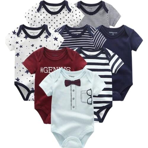2020 Baby Girl Clothes Unisex 8PCS Bodysuit Baby Boy Clothes Cotton Short Sleeve Print Girls Baby Clothing Sets Roupas de bebe